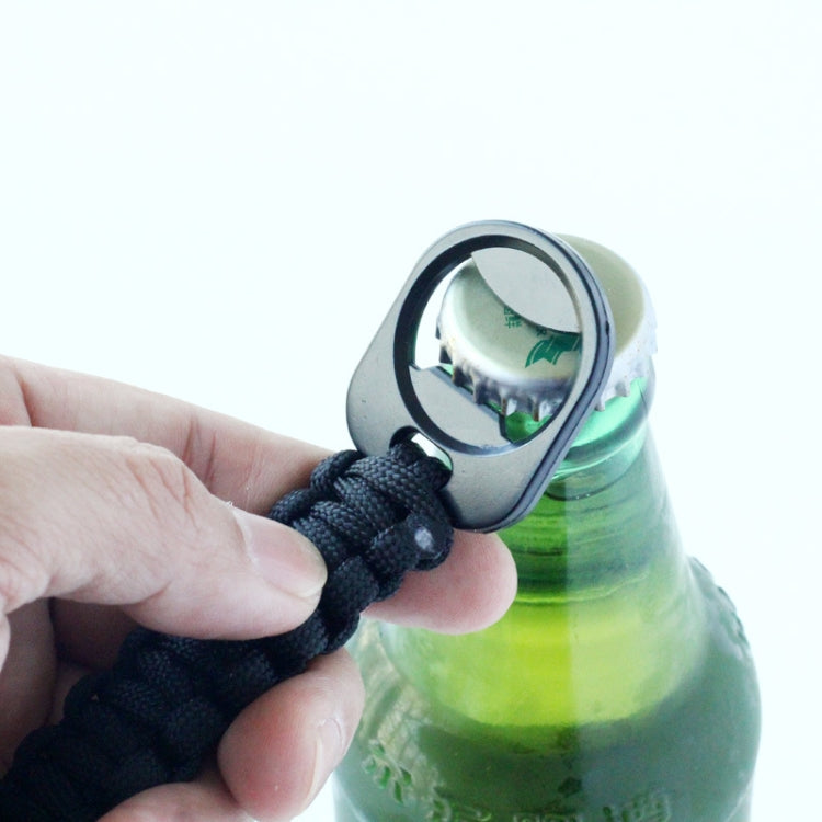 Outdoor Seven-Core Umbrella Rope Keychain Eagle Mouth Buckle Bottle Opener(Black) - free shipping - PMc TechLife - Order now!