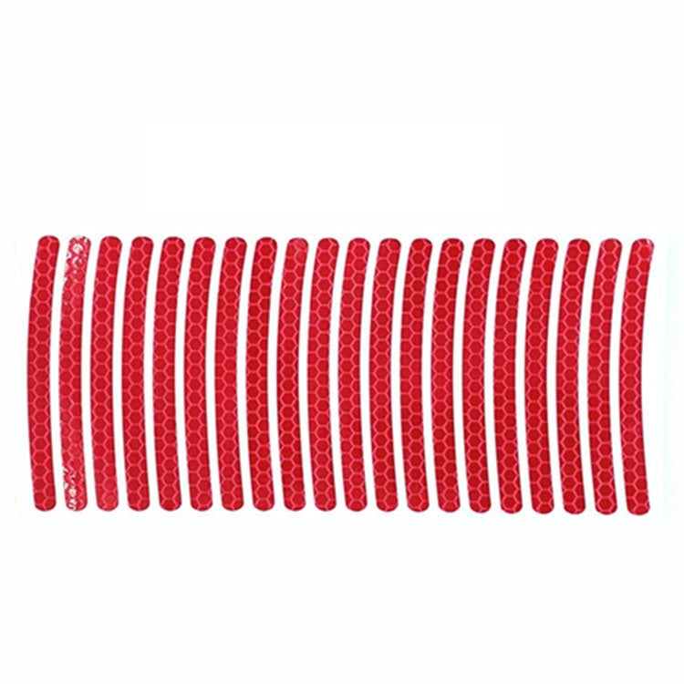 20pcs /Set Car Wheel Reflective Stickers 3D Personal Decoration Tire Warning Stickers(Red) - Decorative Strip by PMC TechLife | Online Shopping South Africa | PMC TechLife