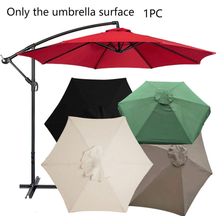 Polyester Parasol Replacement Cloth Round Garden Umbrella Cover, Size: Diameter 2m  6 Ribs(Black) - Patio Umbrella by PMC TechLife | Online Shopping South Africa | PMC TechLife | Buy Now Pay Later Mobicred