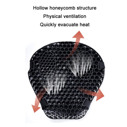Shock-Absorbing Breathable Honeycomb Motorcycle Seat Cushion, Specification: PE Bag+Mesh Cover - Seat Covers by PMC Jewellery | Online Shopping South Africa | PMC Jewellery | Buy Now Pay Later Mobicred