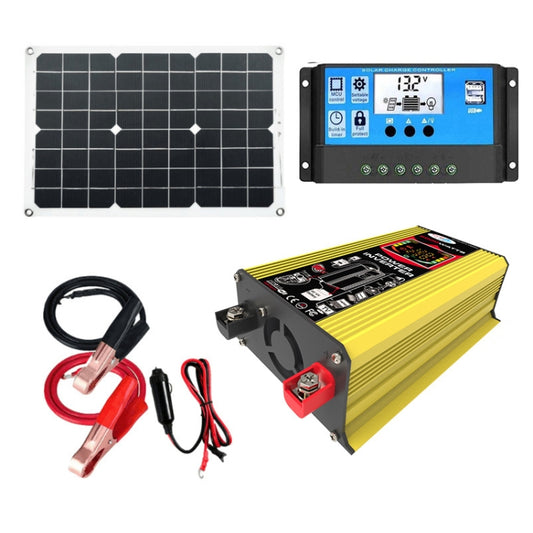 Tang 3 Generations Home Solar Generator Inverter+30A Controller+18W 12V Solar Panel, Specification: Yellow 12V To 110V - Modified Square Wave by PMC Jewellery | Online Shopping South Africa | PMC Jewellery | Buy Now Pay Later Mobicred