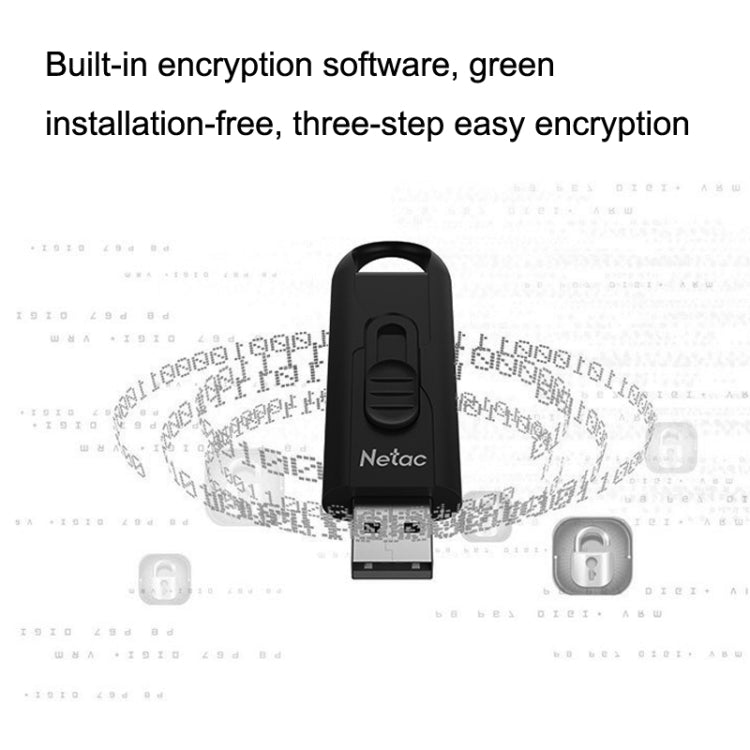 Netac U309 High Speed USB3.0 Push-Pull Encrypted USB Flash Drive, Capacity: 128GB - free shipping - PMC Jewellery - Order now!