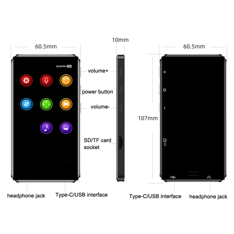 WIFI Game E-Book Touch Screen Bluetooth Mini Tablet MP3/MP4/MP5, TF Capacity: 0GB(2G DDR+16G Flash) - MP4 Player by PMC TechLife | Online Shopping South Africa | PMC TechLife | Buy Now Pay Later Mobicred