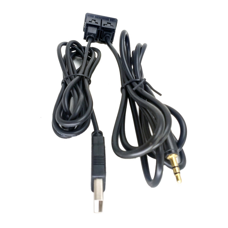 Car Modified AUX+USB Socket Audio Modification Accessories 3.5mm USB Extension Line - DIY Cables by PMC TechLife | Online Shopping South Africa | PMC TechLife