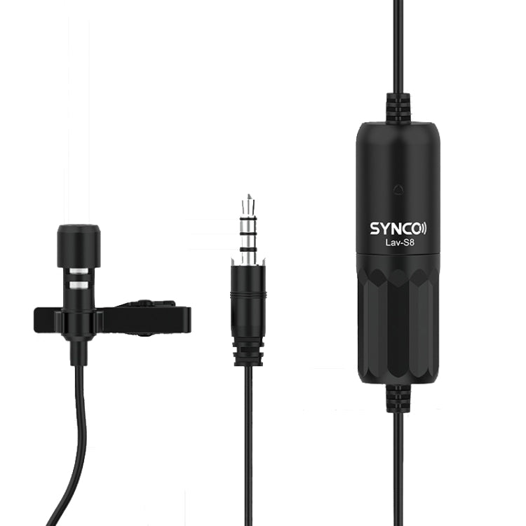 SYNCO S8 Lavalier Live Wired Microphone, Spec: Black + Type-C + 8 Pin - Microphone by SYNCO | Online Shopping South Africa | PMC TechLife | Buy Now Pay Later Mobicred