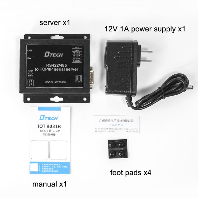 DTECH IOT9031B RS485/422 To TCP/IP Ethernet Serial Port Server, CN Plug - RS485 / RS232 Series by PMC Jewellery | Online Shopping South Africa | PMC Jewellery | Buy Now Pay Later Mobicred