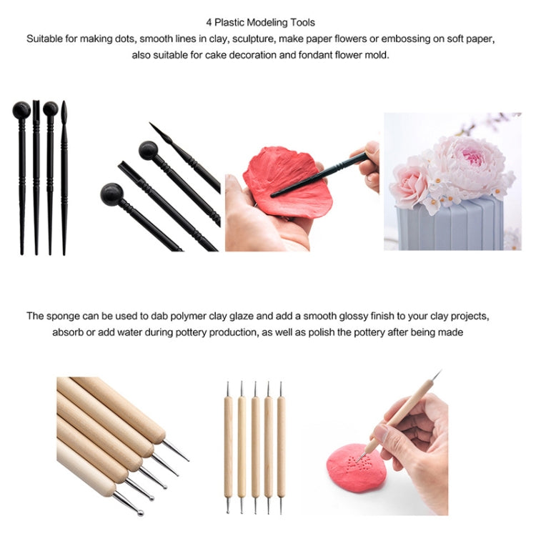 32 In 1 Pottery Tool Set Pottery Clay Stone Carving Knife DIY Clay Combination Tool - Burin &Cutting Knife by PMC Jewellery | Online Shopping South Africa | PMC Jewellery