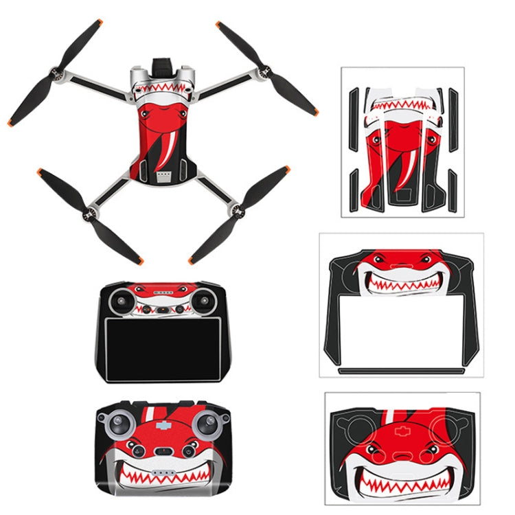 Sunnylife Drone+Remote Control Protective Sticker For DJI Mini 3 Pro RC Version(Shark Red) - Stickers by Sunnylife | Online Shopping South Africa | PMC TechLife | Buy Now Pay Later Mobicred