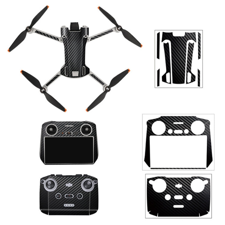 Sunnylife Drone+Remote Control Protective Sticker For DJI Mini 3 Pro RC Version(Carbon Black) - Stickers by Sunnylife | Online Shopping South Africa | PMC TechLife | Buy Now Pay Later Mobicred
