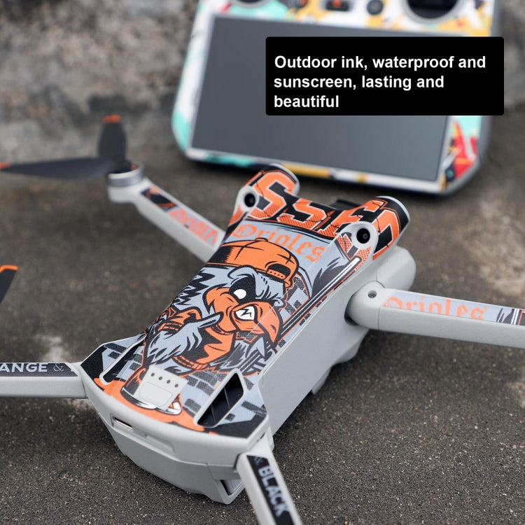 Sunnylife Drone+Remote Control Protective Sticker For DJI Mini 3 Pro RC Version(Carbon Black) - Stickers by Sunnylife | Online Shopping South Africa | PMC TechLife | Buy Now Pay Later Mobicred