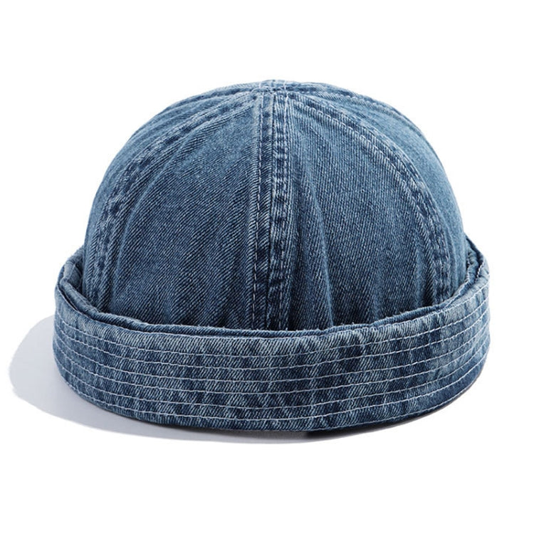 GEGEEN DOMOG Cowboy Landlord Hat Literary Melon Cap Retro Sailor Hat(Denim Blue) - Peaked Cap by GEGEEN DOMOG | Online Shopping South Africa | PMC Jewellery