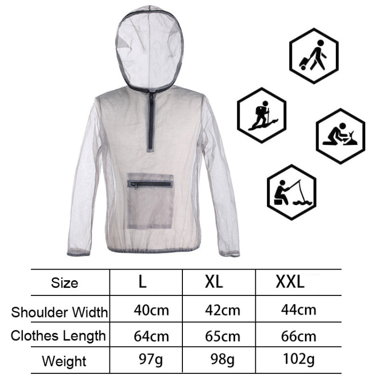 Jungle Expedition Breathable Insect-proof Jacket With Hood Anti-bite Mesh Gauze Cloth, Size: XXL - Anti-mosquito Clothing by PMC Jewellery | Online Shopping South Africa | PMC Jewellery | Buy Now Pay Later Mobicred