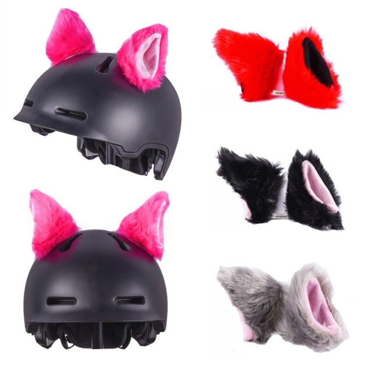 4PCS Motorcycle Plush Ear Helmet Decoration(White) - Ornamental Parts by PMC TechLife | Online Shopping South Africa | PMC TechLife | Buy Now Pay Later Mobicred
