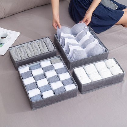 Foldable Drawer Clothes Storage Box, Spec: 24 Grids (Gray) - Storage Boxes by PMC Jewellery | Online Shopping South Africa | PMC Jewellery