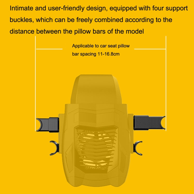 F415 Car Multifunctional Seat Back USB Fan(Black) - Heating & Fans by PMC TechLife | Online Shopping South Africa | PMC TechLife | Buy Now Pay Later Mobicred