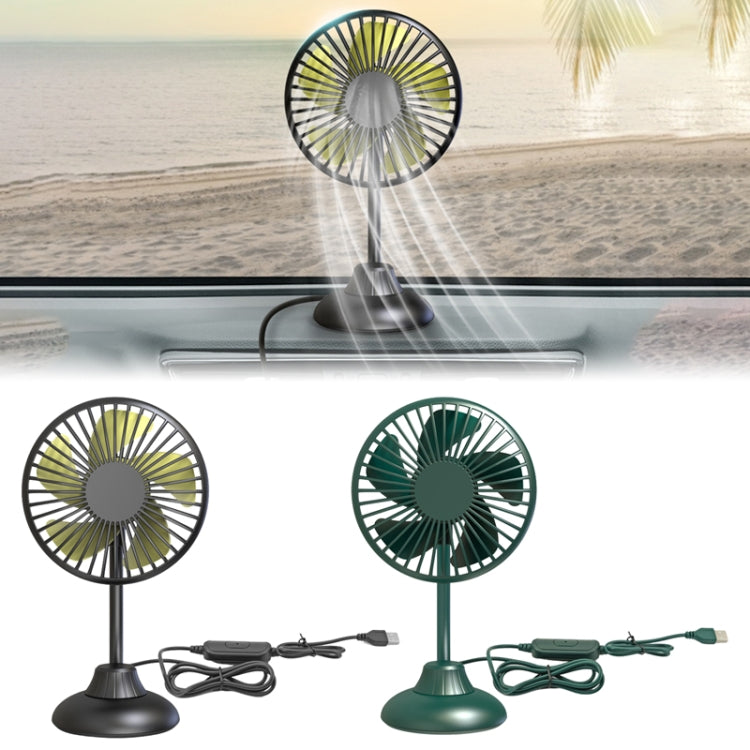 F502 Mini Hose Small Fan Car USB Fan(Green) - Heating & Fans by PMC Jewellery | Online Shopping South Africa | PMC Jewellery