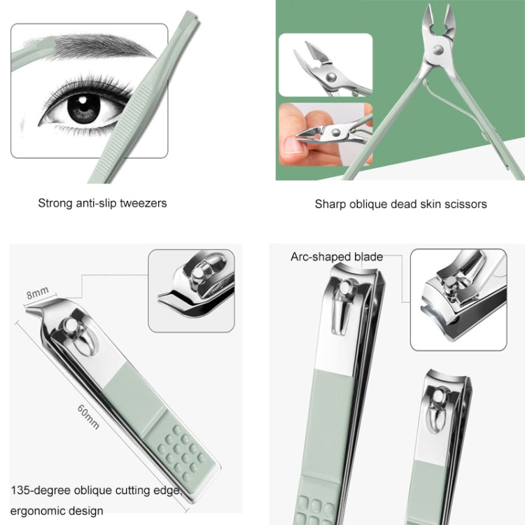 Nail Art Tool Set Nail Clippers Dead Skin Scissors Manicure Tool, Specification: 12 In 1 Pink - Nail Clipper by PMC TechLife | Online Shopping South Africa | PMC TechLife