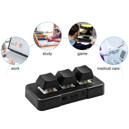 MK321 3 Keys Custom Keys Game Office PS Clip Macro Programming Keypad, Cable Length: 1.5m(Black) - Wired Keyboard by PMC Jewellery | Online Shopping South Africa | PMC Jewellery | Buy Now Pay Later Mobicred