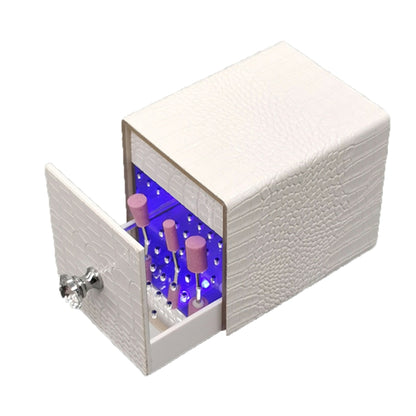 Dustproof Blue Light Disinfection Nail Polisher Storage Box(White) - Nail Art Equipment by PMC Jewellery | Online Shopping South Africa | PMC Jewellery | Buy Now Pay Later Mobicred