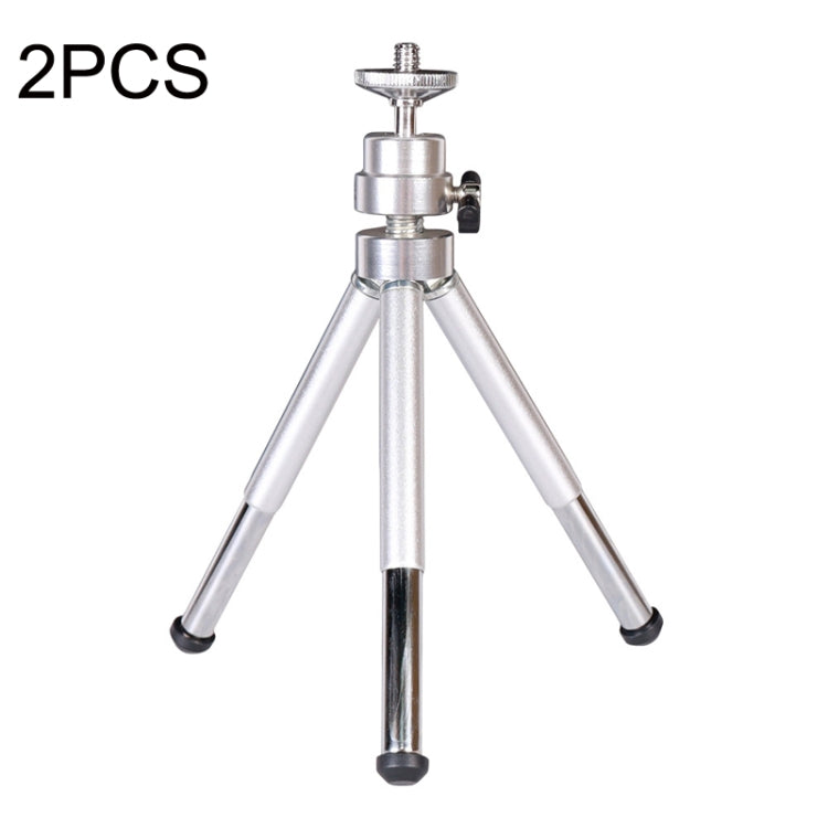 2PCS Projector Phone Stand Desktop Portable Telescopic Mini Metal Tripod, Style: 3 Sections (Silver) - free shipping - PMC TechLife - Order now!
