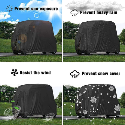 210D Oxford Cloth Golf Cart Cover Scooter Kart Dust Cover, Specification: 275 x 122 x 168 cm(Black) - Dust Covers by PMC Jewellery | Online Shopping South Africa | PMC Jewellery