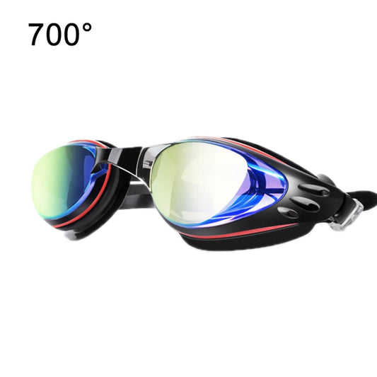 WAVE Electroplating HD Anti-fog Myopia Swimming Glasses, Color: Red Black 700 Degree - Swimming Glasses by WAVE | Online Shopping South Africa | PMC Jewellery | Buy Now Pay Later Mobicred