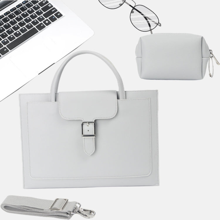 S176 Portable Waterproof Laptop Bag with Power Pack, Size: 14 inches(Light Grey) - 14.1 inch by PMC Jewellery | Online Shopping South Africa | PMC Jewellery | Buy Now Pay Later Mobicred