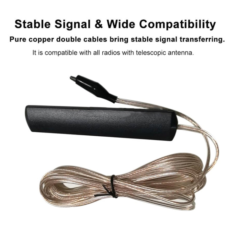 ANT-108SE Home AV Amplifier Alligator Clip Radio Boost Antenna - Aerials by PMC TechLife | Online Shopping South Africa | PMC TechLife