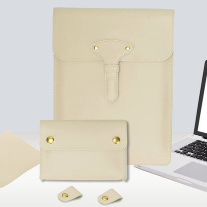 S177 3 In 1 Leather Waterproof Laptop Liner Bags, Size: 13 inches(Avocado Green) - 13.3 inch by PMC Jewellery | Online Shopping South Africa | PMC Jewellery | Buy Now Pay Later Mobicred