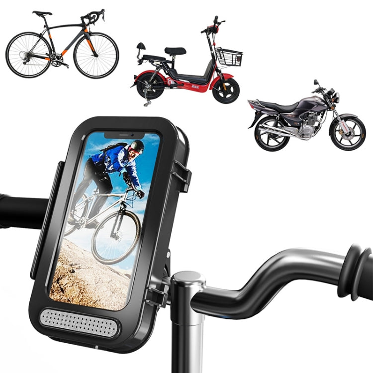 Bicycle Waterproof Bag Motorcycle Transparent Flip Phone Holder(Black) - Holders by PMC Jewellery | Online Shopping South Africa | PMC Jewellery | Buy Now Pay Later Mobicred