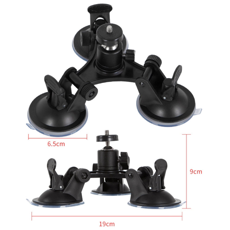 Car General Purpose Vehicle Bracket Suction Cup Fixed Glass Video Shooting Base, Shape: Suction Cup+PTZ+Phone Clip - Holder by PMC TechLife | Online Shopping South Africa | PMC TechLife | Buy Now Pay Later Mobicred