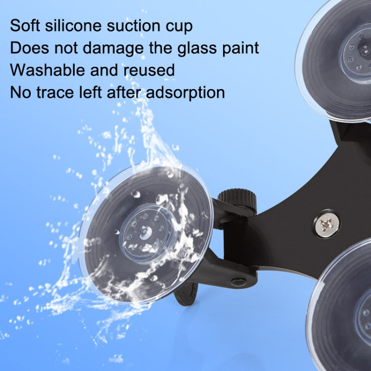 Car General Purpose Vehicle Bracket Suction Cup Fixed Glass Video Shooting Base, Shape: Suction Cup+PTZ+Phone Clip - Holder by PMC Jewellery | Online Shopping South Africa | PMC Jewellery | Buy Now Pay Later Mobicred