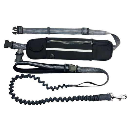 Pet Run Traction Rope Portable Waist Bag(Black) - Leashes & Chest Strap by PMC Jewellery | Online Shopping South Africa | PMC Jewellery | Buy Now Pay Later Mobicred