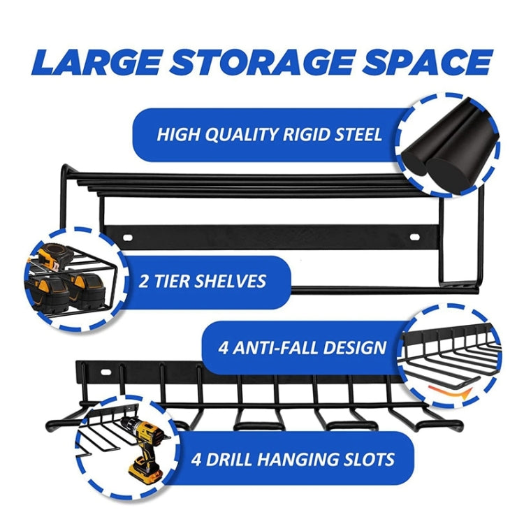 Wall Mounted Handheld Drill Tool Storage Rack, Specification: Complete set - free shipping - PMC TechLife - Order now!