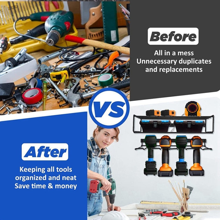 Wall Mounted Handheld Drill Tool Storage Rack, Specification: Complete set - free shipping - PMC TechLife - Order now!