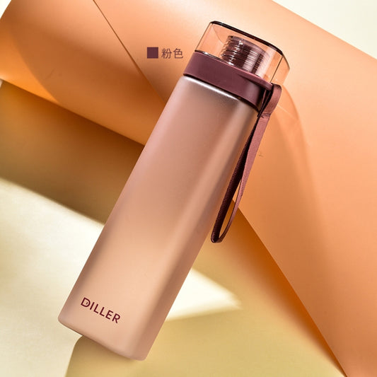 Diller D8646 Square Shape Fitness Leakproof Water Bottle, Capacity: 400ml(Pink) - Kettles by Diller | Online Shopping South Africa | PMC Jewellery | Buy Now Pay Later Mobicred