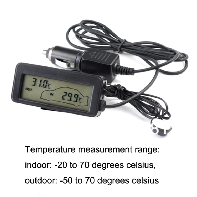 Car Inside and Outside Backlit Mini Digital Thermometer(Blue) - Clocks & Car Meters by PMC Jewellery | Online Shopping South Africa | PMC Jewellery