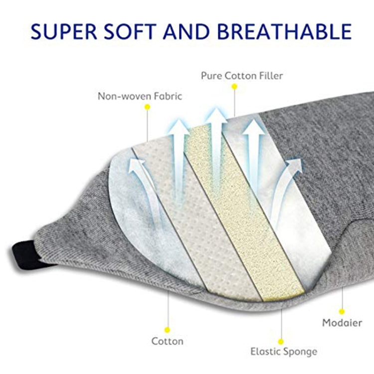 Wire Nose Adjustable Breathable Sleeping Eye Mask(Black) - Eye Masks by PMC TechLife | Online Shopping South Africa | PMC TechLife