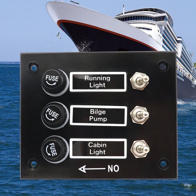 6 Groups Shake Switch AOS3045 Switch Panel Marine Retrofit Each With Independent Fuse Protection - Car Switches by PMC Jewellery | Online Shopping South Africa | PMC Jewellery | Buy Now Pay Later Mobicred