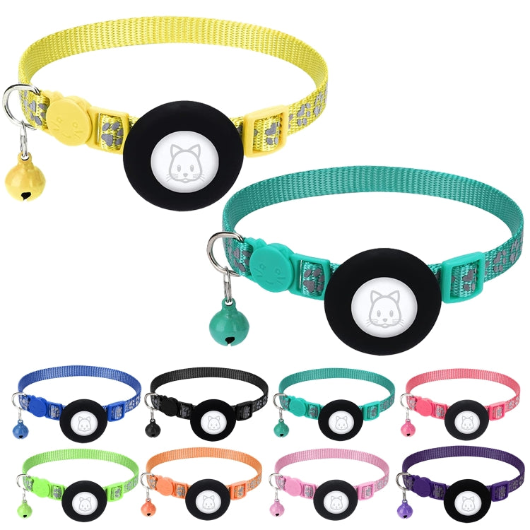 Pet Cat Reflective Collar with Bell for Airtag Tracker(Light Green) - Pet Series by PMC Jewellery | Online Shopping South Africa | PMC Jewellery