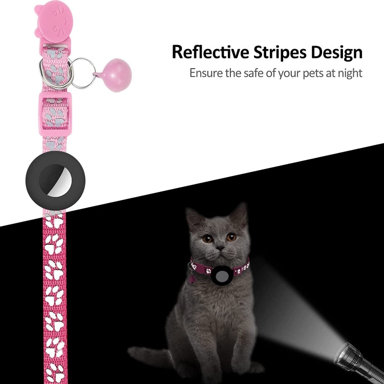 Pet Cat Reflective Collar with Bell for Airtag Tracker(Purple) - Pet Series by PMC TechLife | Online Shopping South Africa | PMC TechLife