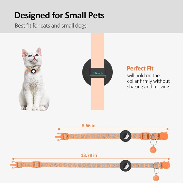 Pet Cat Reflective Collar with Bell for Airtag Tracker(Purple) - Pet Series by PMC TechLife | Online Shopping South Africa | PMC TechLife