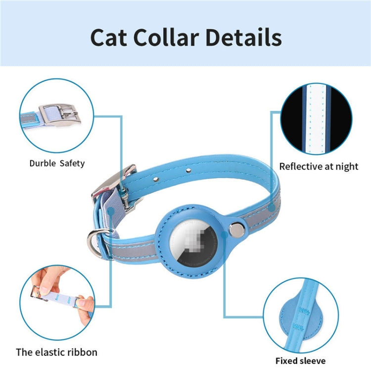 For Airtag Tracker Protective Cover Pet PU Collar, Specification: M(Pink) - Pet Series by PMC TechLife | Online Shopping South Africa | PMC TechLife