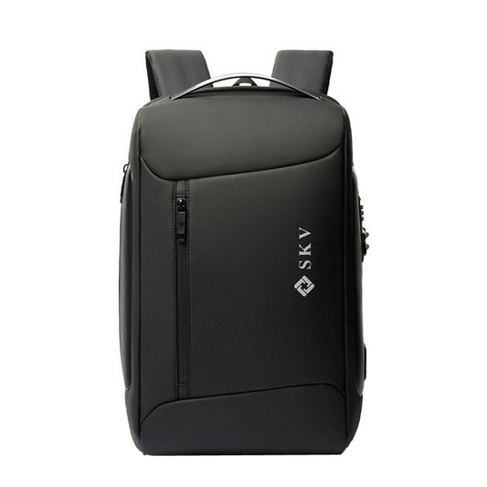 SKV B20430 Men Large Capacity Commute Computer Bag Business Casual Backpack(Black) - Backpack by SKV | Online Shopping South Africa | PMC Jewellery | Buy Now Pay Later Mobicred