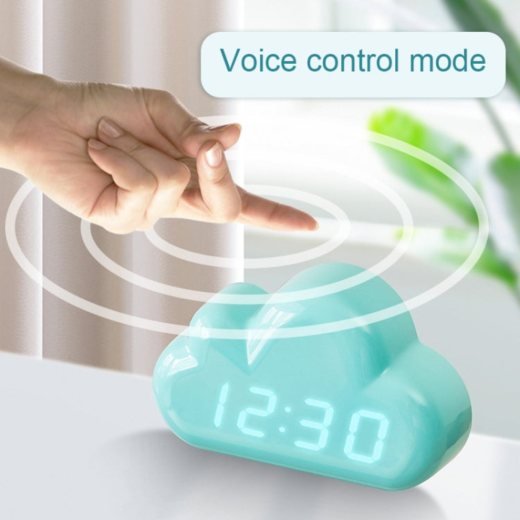 1966 Cute Cloud Shape Voice-activated LED Bedside Alarm Clock(Blue) - Novelty Clock by PMc TechLife | Online Shopping South Africa | PMc TechLife | Buy Now Pay Later Mobicred