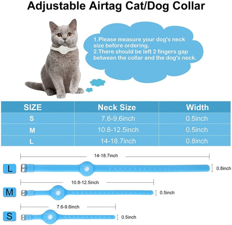Pet Luminous Collar Locator Cover for Airtag, Specification: L(Luminous Blue) - Pet Series by PMc TechLife | Online Shopping South Africa | PMc TechLife | Buy Now Pay Later Mobicred