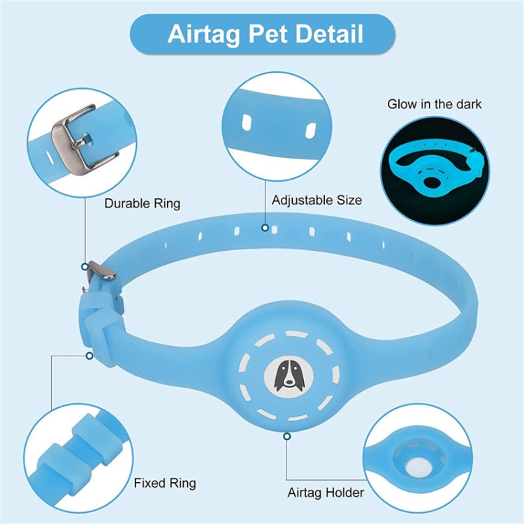 Pet Luminous Collar Locator Cover for Airtag, Specification: M(Luminous Pink) - Pet Series by PMc TechLife | Online Shopping South Africa | PMc TechLife | Buy Now Pay Later Mobicred
