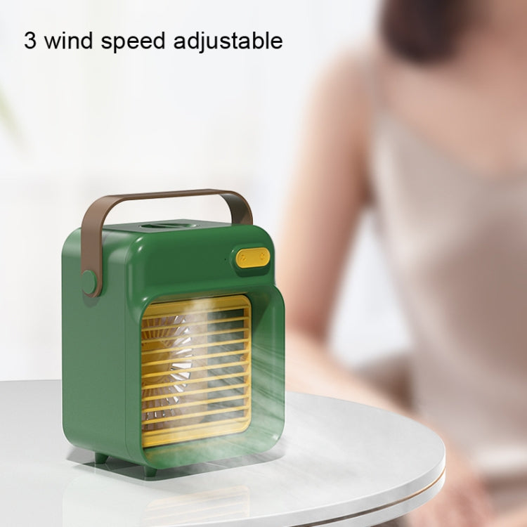 F05 Portable Portable Desktop Mini Spray Air Cooler, Style: Rechargeable(Gem Green) - Electric Fans by PMC Jewellery | Online Shopping South Africa | PMC Jewellery