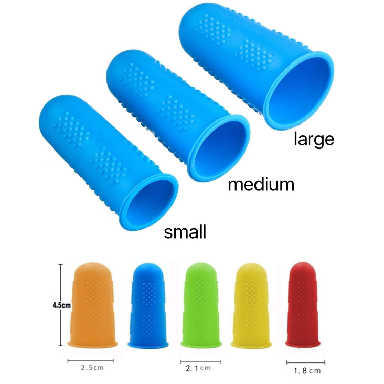 4 Sets Anti-scalding Non-slip High Temperature Resistant Silicone Finger Cuff With Particles(Blue) - Safety Gloves by PMC TechLife | Online Shopping South Africa | PMC TechLife