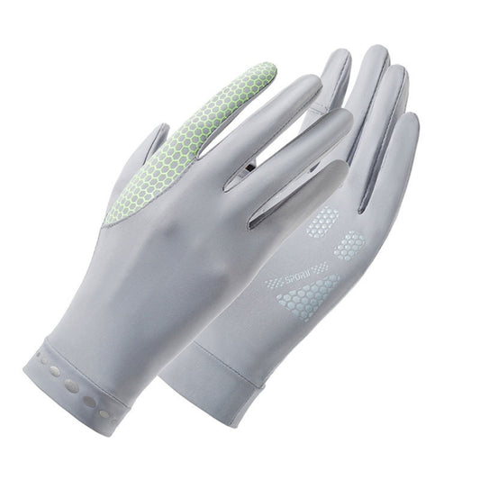 1 Pair XC-14 Riding Driving Sunscreen Anti-UV Fingerless Ice Silk Gloves, Style: Honeycomb (Gray) - Safety Gloves by PMC Jewellery | Online Shopping South Africa | PMC Jewellery | Buy Now Pay Later Mobicred